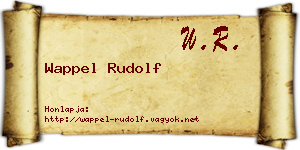 Wappel Rudolf névjegykártya